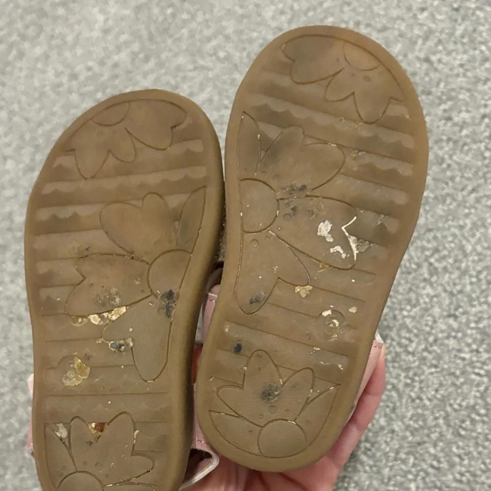 F&F Glittery Pink Butterfly Sandals
